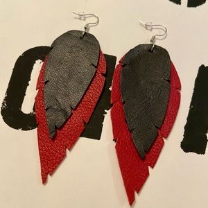 Leather earrings